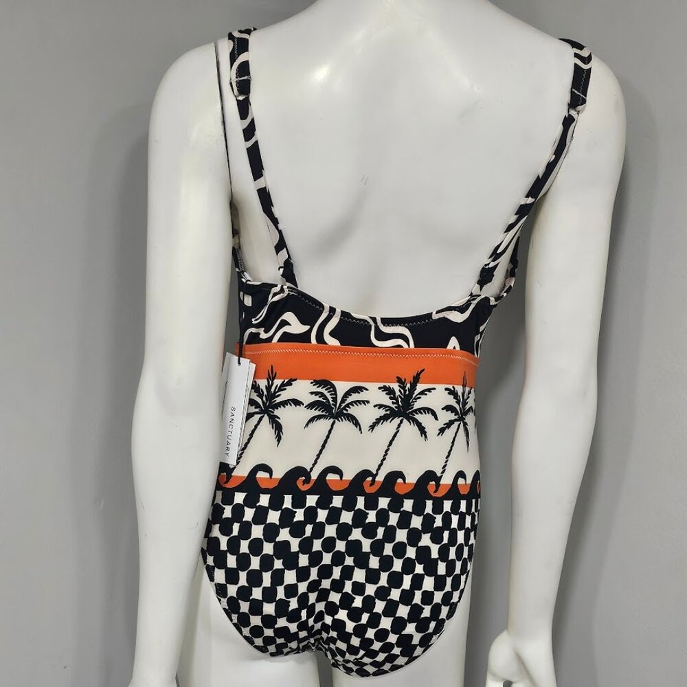 Sanctuary Beach Conversations Plunge Mio One-Piece Swimsuit - Picture 4 of 10